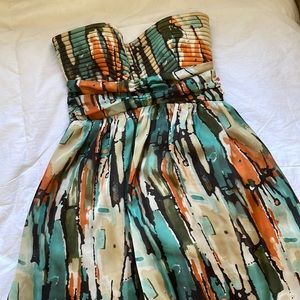 Bar III strapless top with zipper, size XS